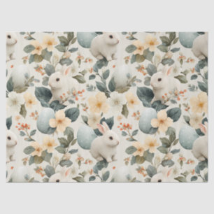 Papel De Seda Conejo de Pascua Floral Vintage (6)