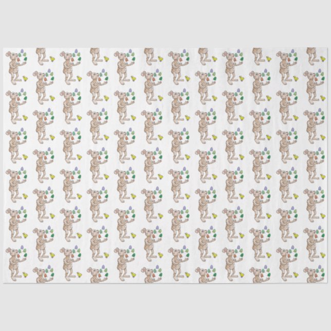Papel De Seda Conejo de Pascua haciendo malabares (Anverso)