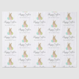 Papel De Seda Conejo de Pascua personalizado de acuarela