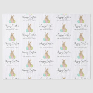 Papel De Seda Conejo de Pascua personalizado de acuarela