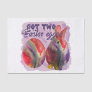 Papel De Seda Conejo De Pascua Y Huevo Pintado