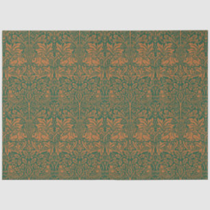 Papel De Seda Conejo Hermano William Morris Ámbar Patrón Negro