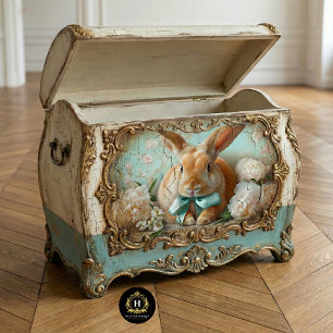 Papel De Seda Conejo y Peonía de Pascua en Pastel Encantador Dec