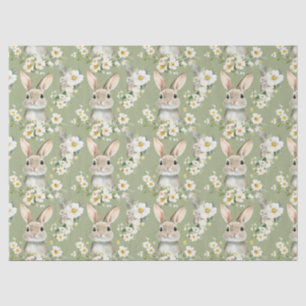 Papel De Seda Conejos de Pascua en acuarela