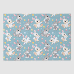 Papel De Seda Conejos de Pascua Felices Bebés