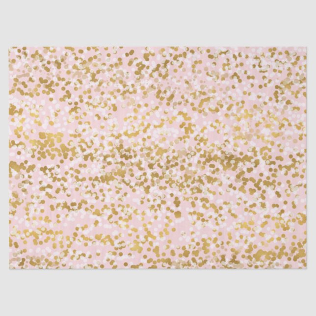 Papel De Seda Confetán rosa blanco dorado (Anverso)