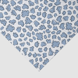 Papel De Seda Confeti de jardín abstracto | Patrón Dusty Bluebel