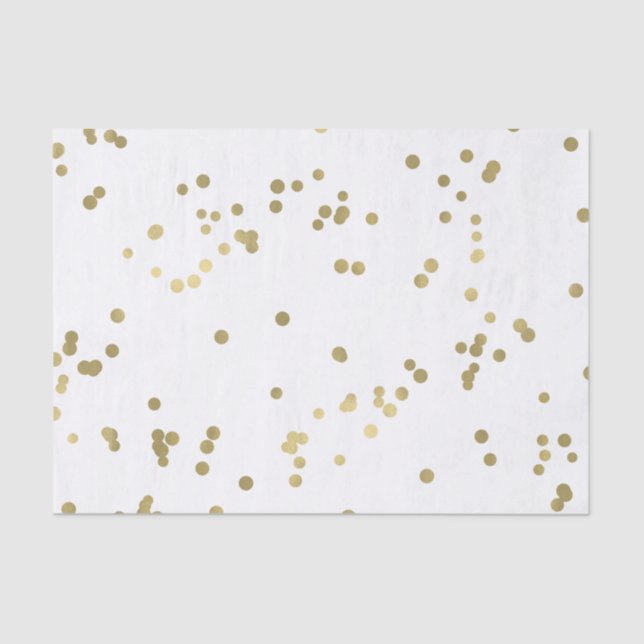 Papel De Seda Confeti del oro de la chispa (Anverso)