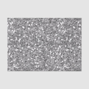 Papel De Seda Confeti Granulado Brillante Plateado