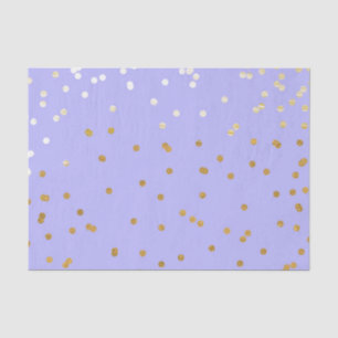 Papel De Seda Confeti púrpura y dorado de lunares Glamour modern
