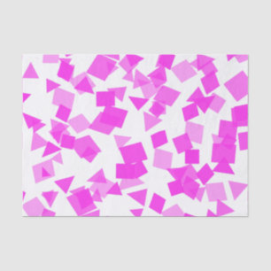 Papel De Seda Confeti Rosa Brillante sobre Blanco