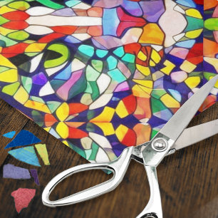 Papel De Seda Confetti colorido con ojos ocultos de gatos - Arte