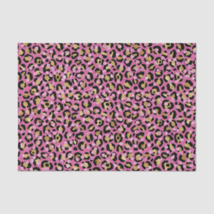 Papel De Seda Confetti de leopardo rosa caliente