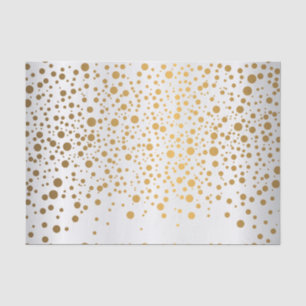 Papel De Seda Confetti de oro blanco y metálico