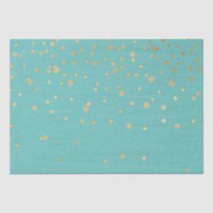 Papel De Seda Confetti de oro de menta