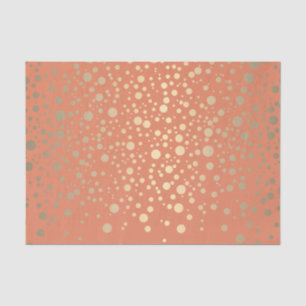 Papel De Seda Confetti de oro Naranja y metálico