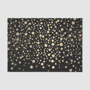 Papel De Seda Confetti de oro negro y metálico