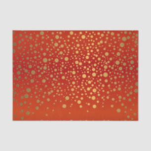Papel De Seda Confetti de oro rojo y metálico