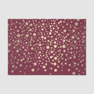 Papel De Seda Confetti dorado rojo y metálico oscuro