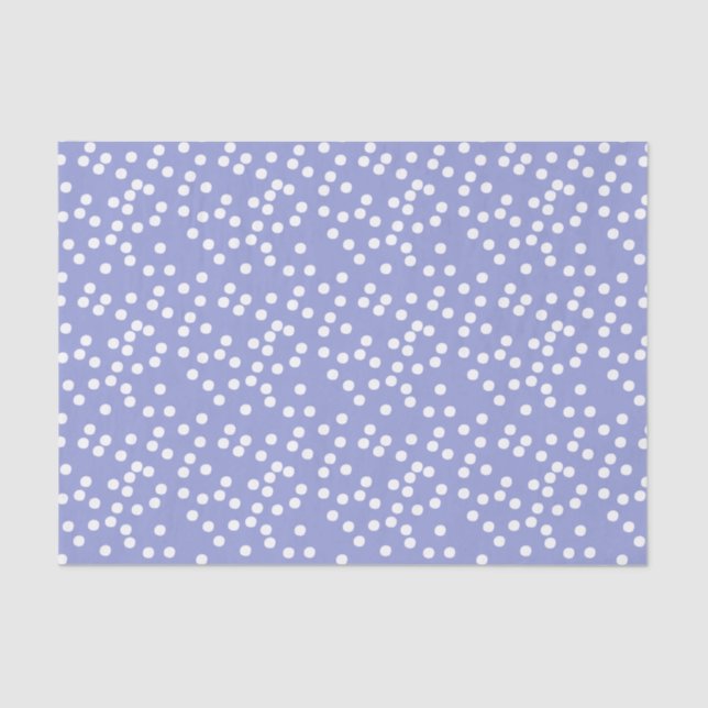 Papel De Seda Confetti morado y blanco/polkadots (Anverso)