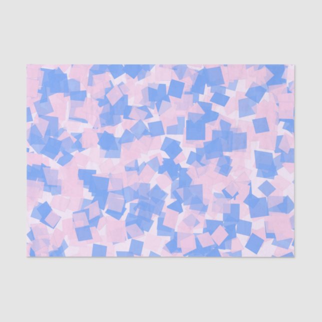 Papel De Seda Confetti rosa y azul (Anverso)