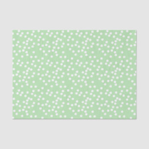 Papel De Seda Confetti verde y blanco lindo pastel / Polkadots