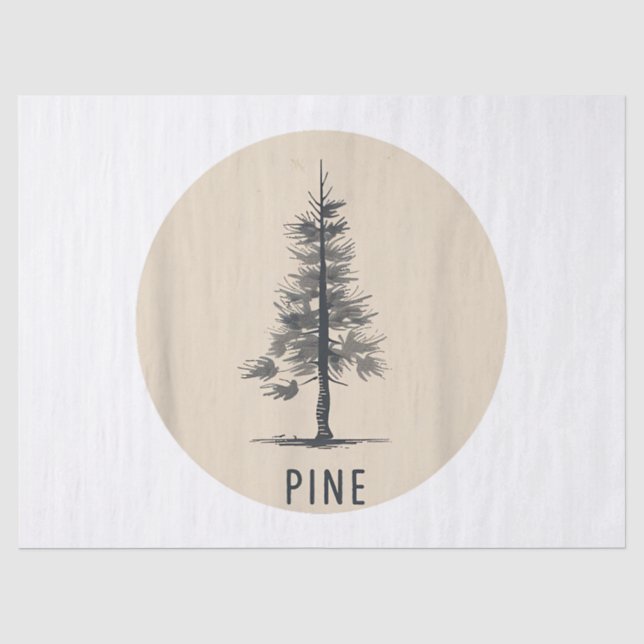 Papel De Seda Conjunto de un solo pino (Anverso)