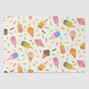 Papel De Seda Conos de helado y paletas Patrón