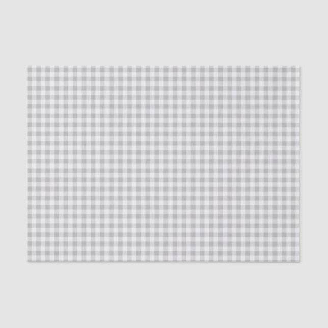 Papel De Seda Consejo de Béisbol. Gingham Tissue Wrap-Blue-Gray (Anverso)