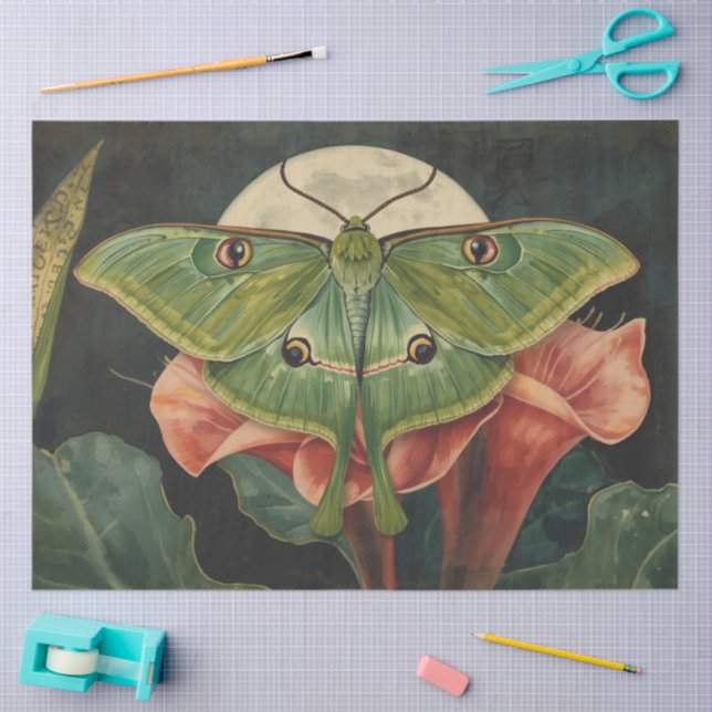 Papel De Seda Conservatorio de polilla LunaBotánicos (Artesanía)