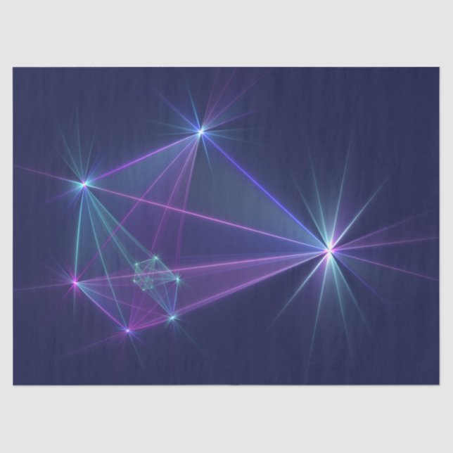 Papel De Seda Constelación, abstracta fantasía de arte fractal (Anverso)