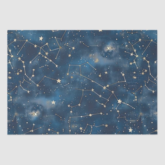 Papel De Seda Constelación celeste - Noche estrellada (6) (Anverso)