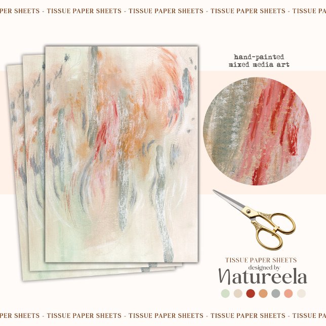 Papel De Seda Contemporary Abstract Decoupage Tissue Paper (Subido por el creador)