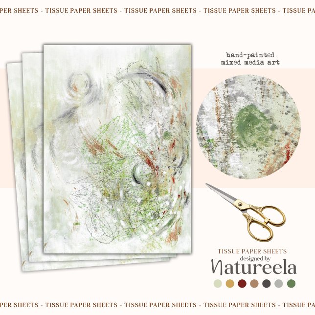 Papel De Seda Contemporary Abstract Decoupage Tissue Paper (Subido por el creador)