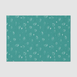 Papel De Seda Contorno de cristal místico verde azulado