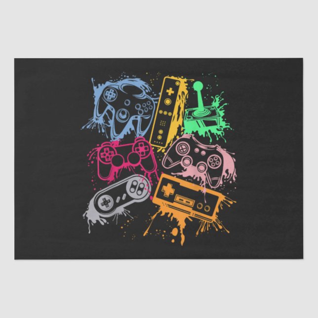 Papel De Seda Control de consola de videojuegos Arco retro 80 de (Anverso)
