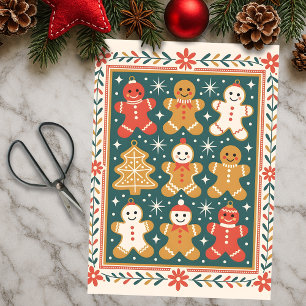 Papel De Seda Cookie y árbol encantados Navidades de pan de jeng