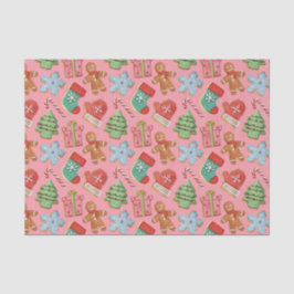 Papel De Seda Cookies de Navidades de acuarela