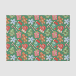 Papel De Seda Cookies de Navidades de acuarela