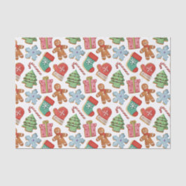 Papel De Seda Cookies de Navidades de acuarela