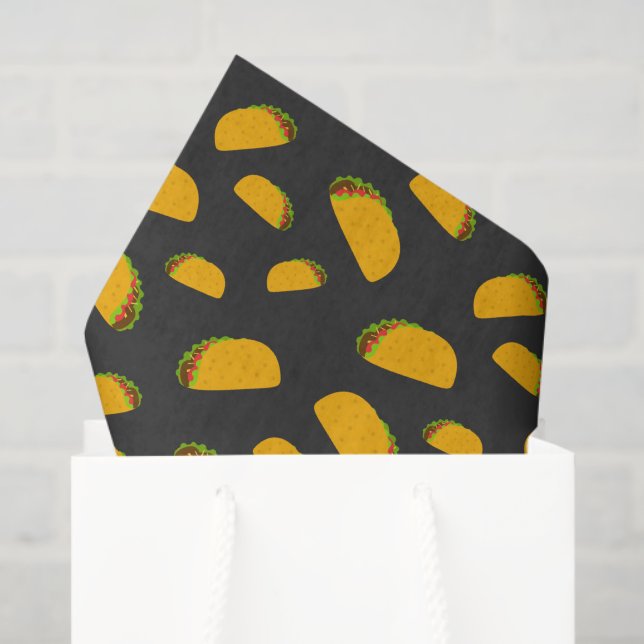 Papel De Seda Cool and fun yummy taco pattern (Bolsa de regalo)