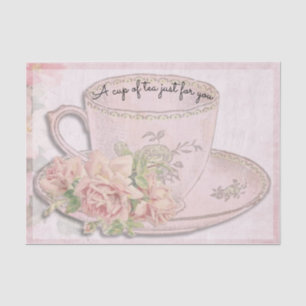 Papel De Seda Copa de té por el rosa del Día de la Madre
