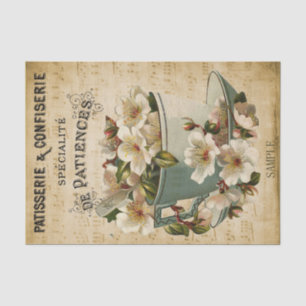 Papel De Seda Copa Francesa de Flores