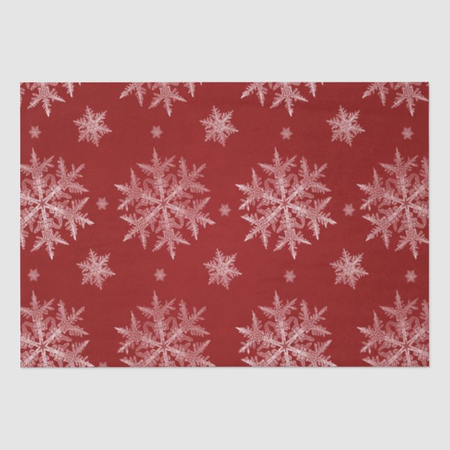 Papel De Seda Copia de Nieve Roja Fiesta de Navidad (Anverso)