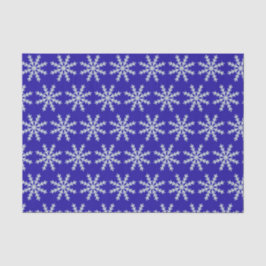 Papel De Seda Copo de Nieve Azul