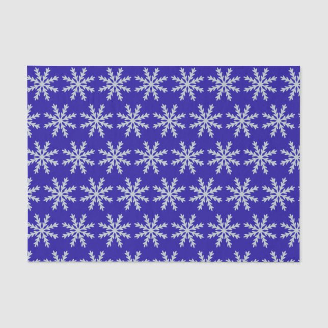 Papel De Seda Copo de Nieve Azul (Anverso)
