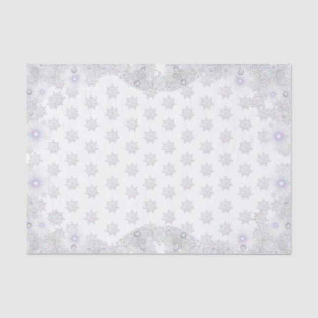 Papel De Seda copo de nieve blanco (Anverso)