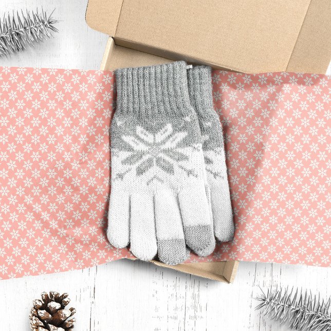Papel De Seda Copo de Nieve Blancos en Navidad Rosa (Subido por el creador)