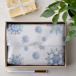Papel De Seda Copo de Nieve Brillante