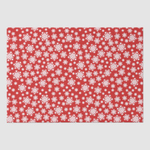Papel De Seda Copo de Nieve de Navidad Rojo Blanco